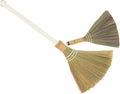 BESPORTBLE 2pcs Handmade Soft Bristle Straw Broom with Detachable Handle 74cm Lightweight Household Cleaning Brooms for Indoor Dust Removal and Living Room Sweeping
