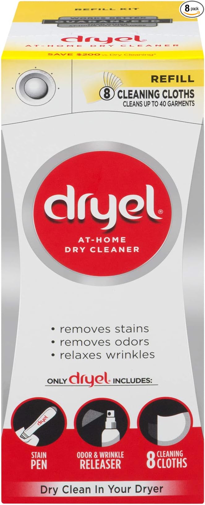 Dryel at-Home Dry Cleaner Refill Kit 8 Count