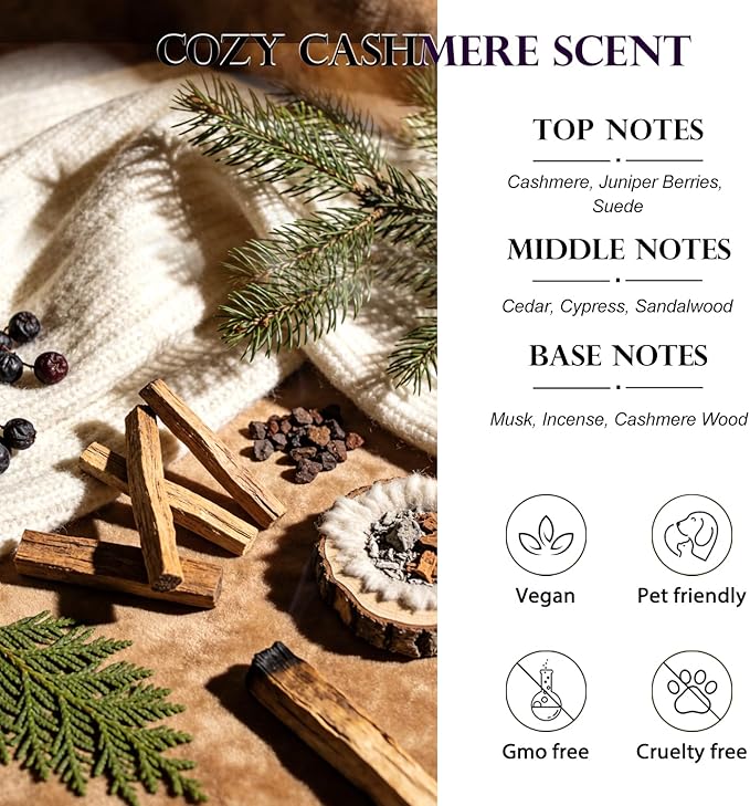 3 Pack Car Air Freshener &amp Car Deodorizer Cashmere Wood Scented - Long Lasting Hanging Car Air Fresheners for Women &amp Men Car Accessories by VUTOLLOSA
