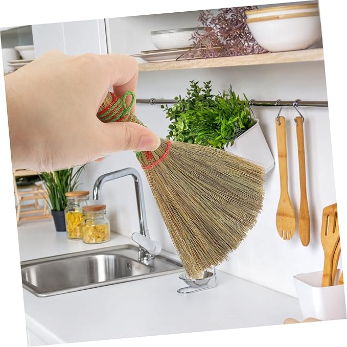 FRCOLOR 10pcs Cleaning Supplies Desk Dust Broom Small Manual Broom Desktop Cleaning