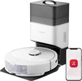 roborock Q8 Max+ Robot Vacuum Cleaner with Suction Station DuoRoller Brush 5500Pa Suction Power 2.5 L Dust Bag 350 ml Water Tank Mop Robot PreciSense LiDAR Navigation (White)