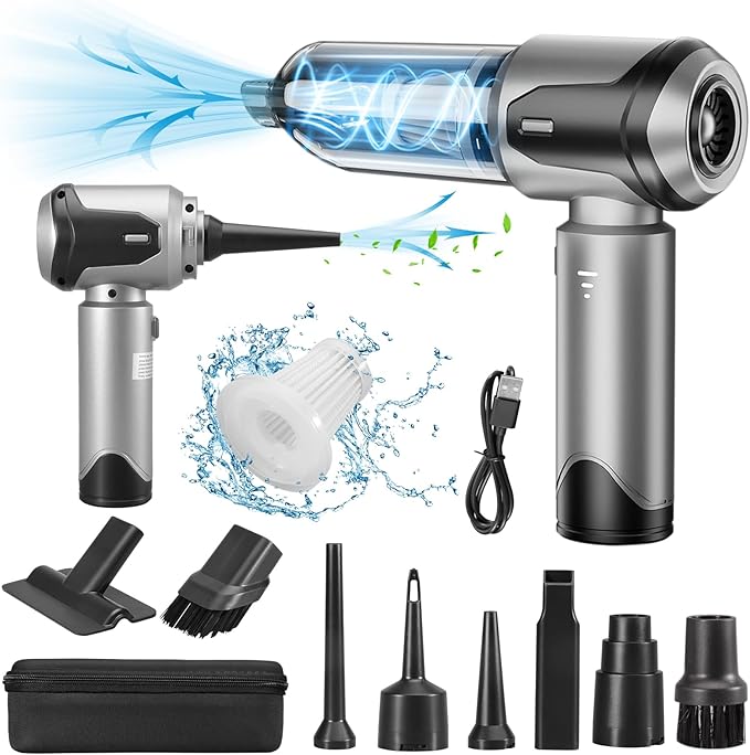 Handheld Vacuum Cleaner 22000Pa Powerful Car Vacuum Cleaner Cordless Mini Vacuum Lightweight Air Duster Portable Rechargeable Vacuum for Car Home Kitchen