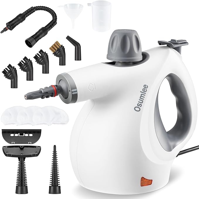 Pressurized Handheld Steam Cleaner with 14 pcs Accessories 15.2OZ Multi-Purpose Portable Steamer for Cleaning Multi-Surface Steamer for Home Floor Grout