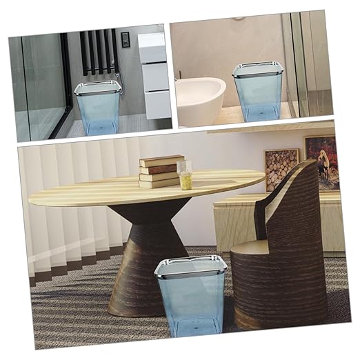 Large Wastebasket Pressure Ring Plastic Garbage Can Kitchen Trash Can Office Trash Bin for Bedroom Decor