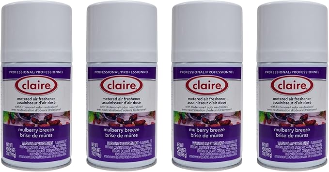 Claire CL106 Mulberry Breeze Metered Air Freshener 7 Oz (4 Pack)