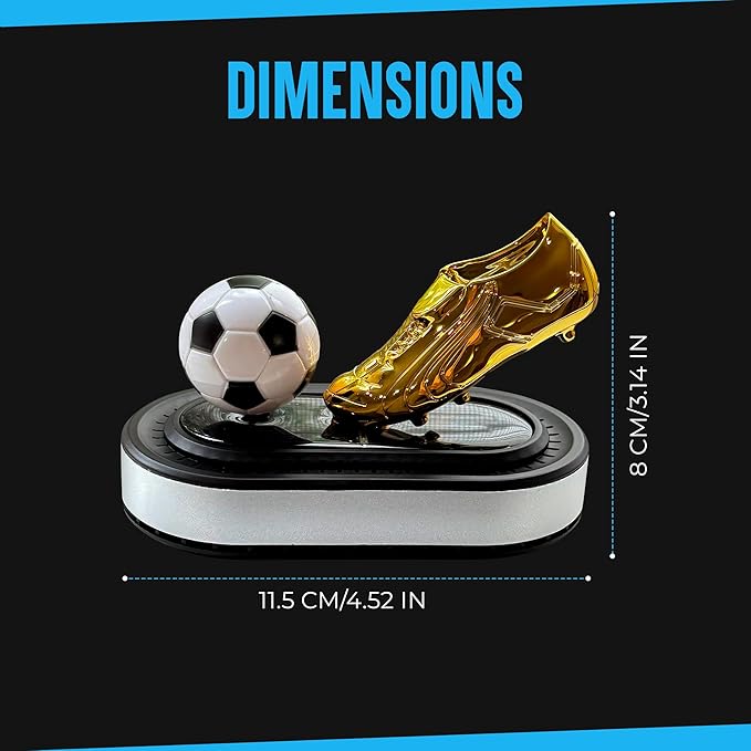 Solar-Powered Soccer-Themed Car Freshener - Solar Rotating Soccer Ball Car Freshener Soccer Gifts for Men &amp Women Gift for Coach Players Teams &amp Fans
