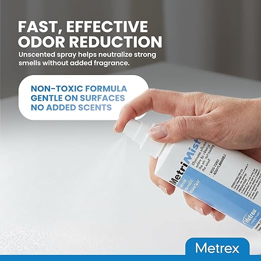 Metrex MetriMist Natural Aromatic Deodorizer Spray 8 oz Bottle – Non-Toxic Environmentally Friendly Odor Eliminator Spray &amp Room Deodorizer for Healthcare &amp Facility Use Fresh Scent (Pack o