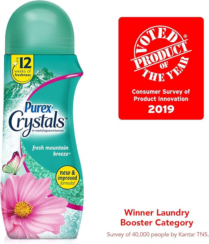 Purex Crystals in-Wash Fragrance and Scent Booster Fresh Mountain Breeze 15.5 Ounce (Pack of 4)