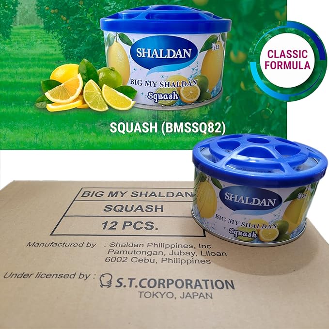 Big My Shaldan Squash Scent Gel 12-cans (1 case box) Air Freshener Heavy Duty and Strong Strength Freshener for Large Cars JDM Japan Freshener