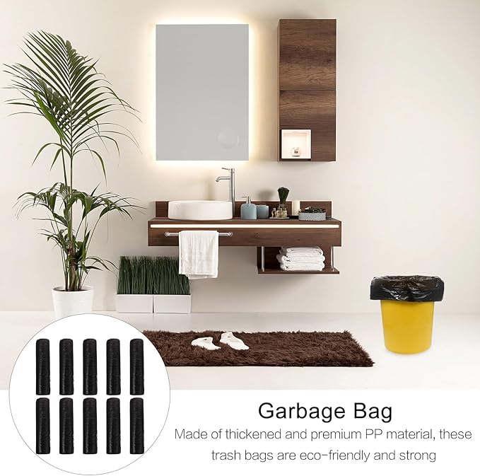 Disposable Drawstring Trash Bags 10pcs 150pcs Black Plastic Rubbish Bags for Household Waste Organizer and Kitchen Use
