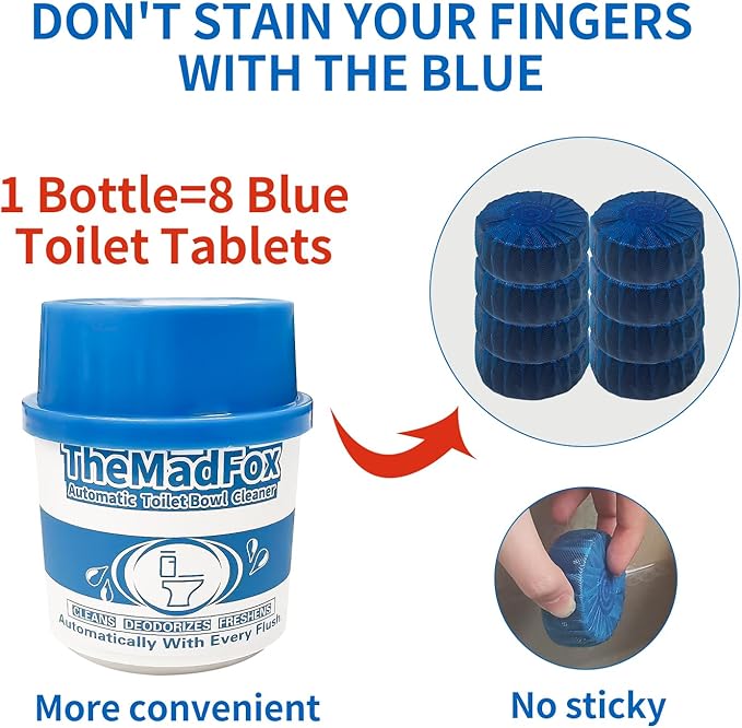 12 Pcs Enzyme Toilet Bowl Cleaner Bottle Automatic Self-Acting Toilet Tank Cleaner Enzyme-Powered Stain &amp Limescale Prevention Long-Lasting Deodorizer Safe for Plumbing &amp Septic Systems