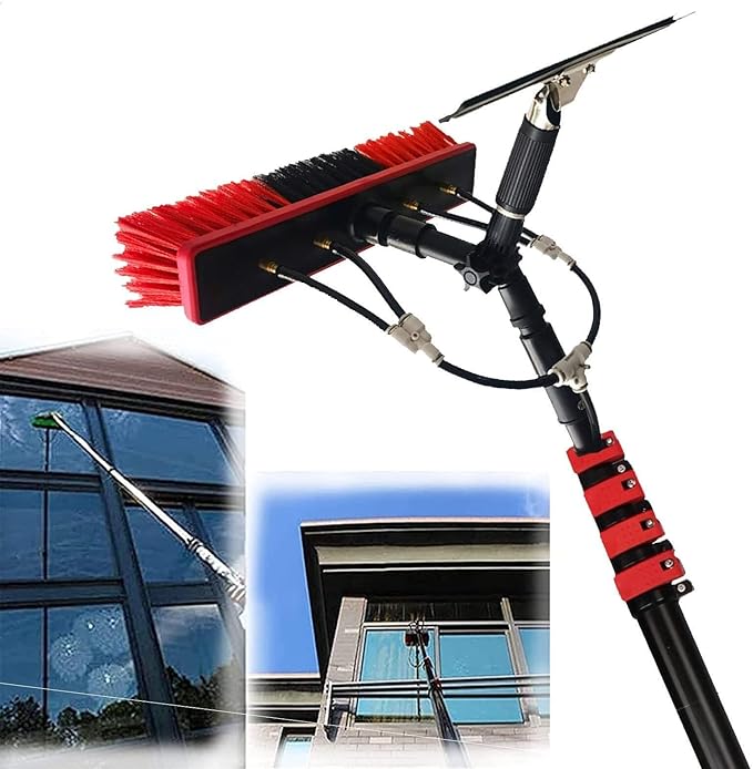 Solar Panel Cleaning BrushPole FedTelescopic Pole Window Cleaning for Photovoltaic Panel Cleaning Truck for Window Glass Wall