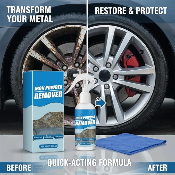 2026 New Multi-functional Quick-acting Rust Removal Spray Fast-acting Spray to Remove Iron Portable Car Rust Removal for Metal Tools Cars Chains (2PCS)