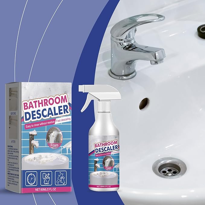 YWBL-WH Bathroom Cleaner Strong Dirt Removal Fast Evaporation Gentle 60ml with Mild Formula Safe for Shower Bathtub Sink Tile (60ml*5)