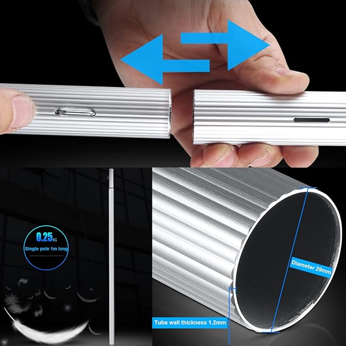 Solar Cleaning Brush Cleaning Kit Portable Window Cleaning Brush Water Fed Pole Window Cleaning System/50Cm Brush Head/8M Rod