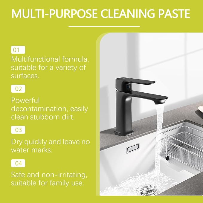 Multi-Purpose Cleaning Paste For Kitchen Bathroom &amp Furniture - Removes Grease &amp Stains Easily(2PCS)