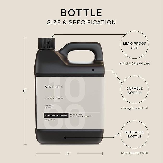 VINEVIDA [32 Fl Oz] Scent № 1000 Inspired by My Way Diffuser Oil Hotel Scents for Cold Air Diffuser - Waterless Diffuser Oil