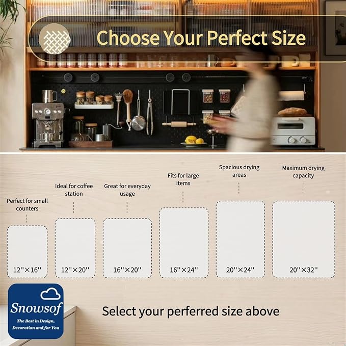 Dish Drying Mat - Absorbent Countertop Mat for Coffee Maker Expresso Machine Kitchen Use (0220''×32'')