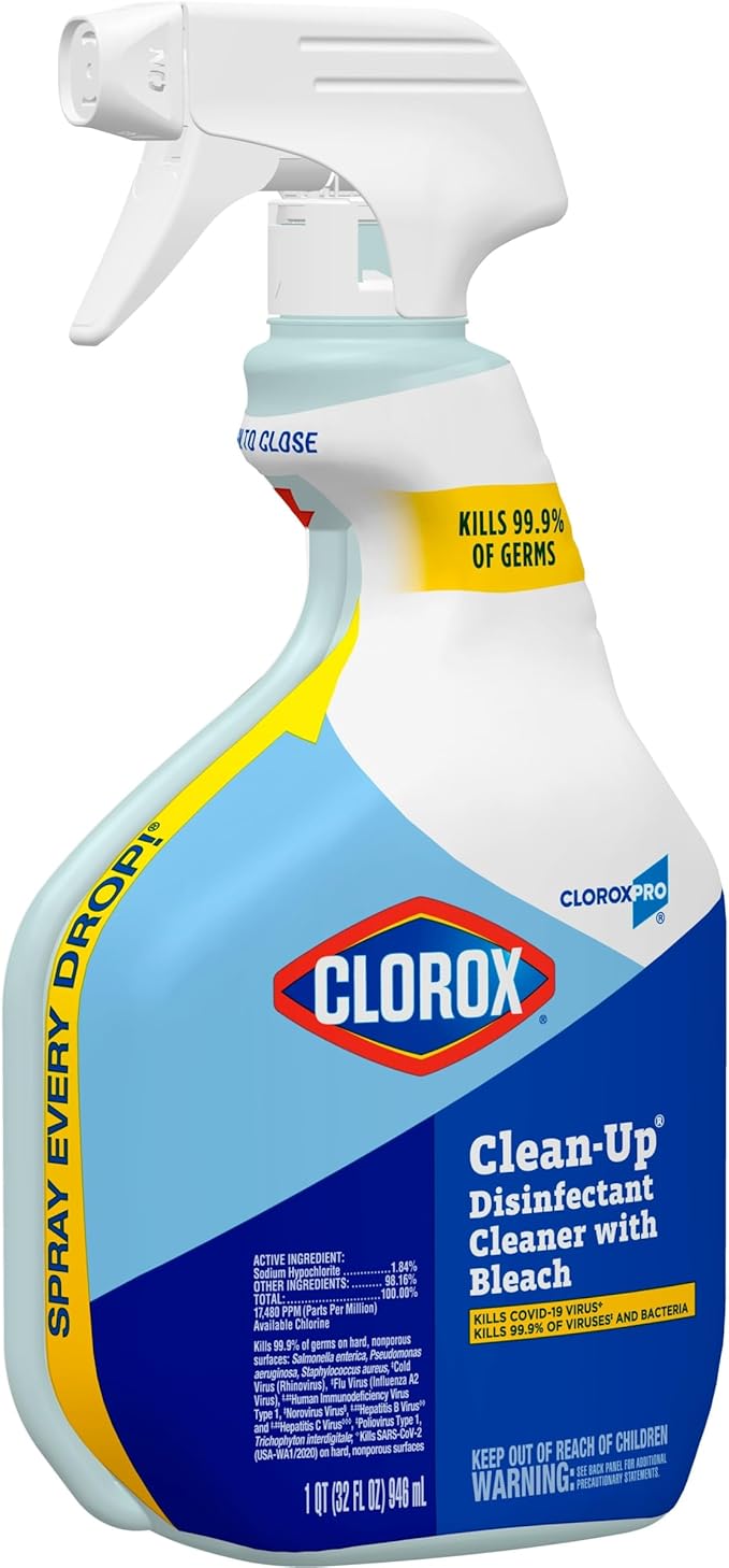 CloroxPro Clorox Clean-Up Disinfectant Cleaner with Bleach Spray 32 Ounces Each (Pack of 9) (35417)