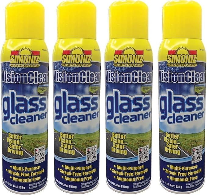 Simoniz Glass Cleaner Aerosol 19 Oz (Pack of 4)