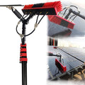 Window Cleaner Length Adjustable - up to 10.8 MWindow Cleaner for Solar PanelsTelescopic Rod with Scrubbing Brush 35CM7.2M
