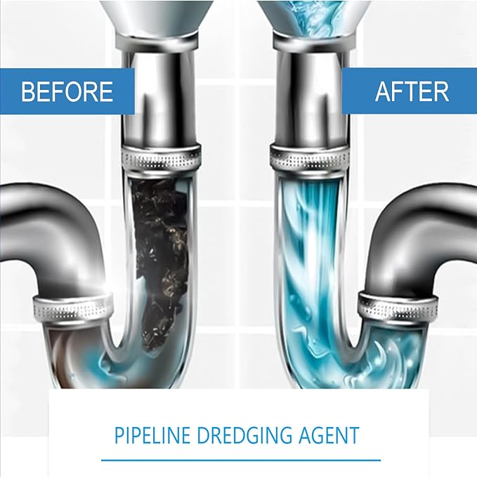 Pipe Drain CleanerThe Unclogging CleanerPipeline Dredging AgentPowerful Pipe Dredging AgentFor Kitchen Shower Drains Tubs (3PC)