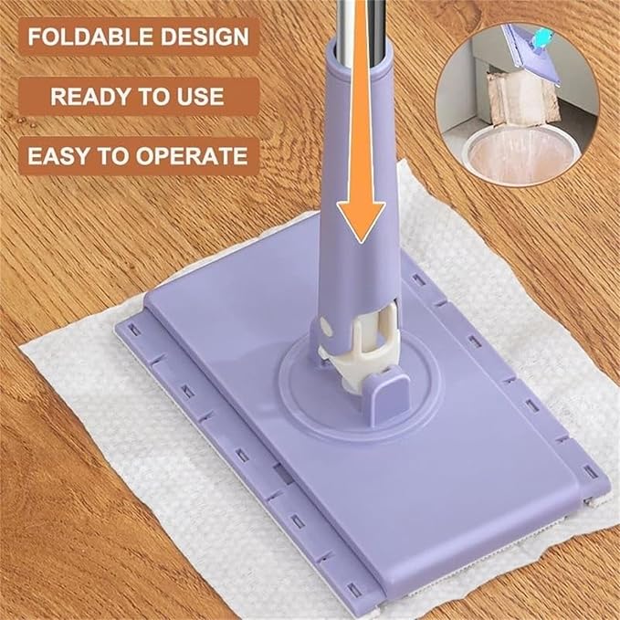 Snap Grip Minimop Clever Snap-Grip Mini Mop Reusable Wash-Free Mini Mop Dry and Wet Use 40inch Locking Handle for Gaps &amp Multi-Surface Retractable and Adjustable
