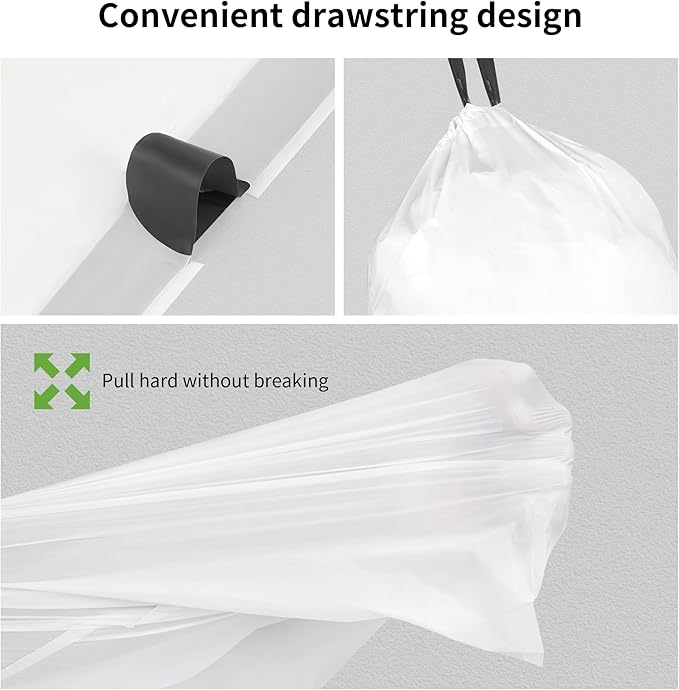 REION Trash Bags Spring Mist (Jasmine Blend) | Tear-Resistant and Odor-Suppressant | Ideal for Home and Kitchen garbage can | Household Essentials | Tall Kitchen bags with drawstring | 13 Gallon 50 ct