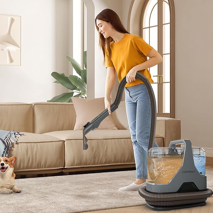 SIMOE Portable Carpet &amp Upholstery Cleaner 15Kpa Portable Spot and Stain Cleaner with Versatile Attachments Deep Stain Cleaning for Couch Stairs Car and Pet Messes