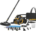 McCulloch Canister Steam Cleaner MC1375 90 Minute Runtime 20 Accessories Jet Nozzle Brushes &amp More - Steam Cleaner for Home Tile Carpet Furniture &amp Personal Car Detailing
