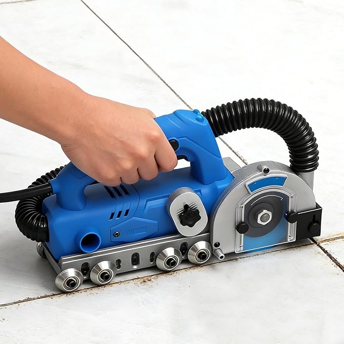 Electric Tile Grouting Tool Automatic Tile Joint Cleaning Machine with 9000 RPM Brush Dust Bag &amp 1200W Copper Motor for Shower &amp Bathtub Seam Cleaning 1set