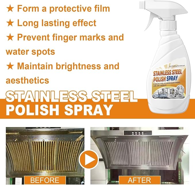 Stainless Steel Cookware Cleaner &amp Protector - Remove Grease Black Scales Rust | Restore Shine &amp Form Protective Film(3PCS)