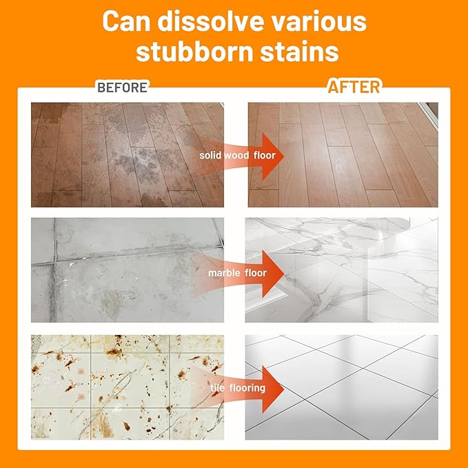 Sweet Orange Scent Floor Cleaning Solution Compatible with Dreame Cleaning Solution Floor Cleaner for Hardwood Tile Hardfloor Compatible Robot Vacuums with Mopping and Wet Dry Vacuum (2 bottles)