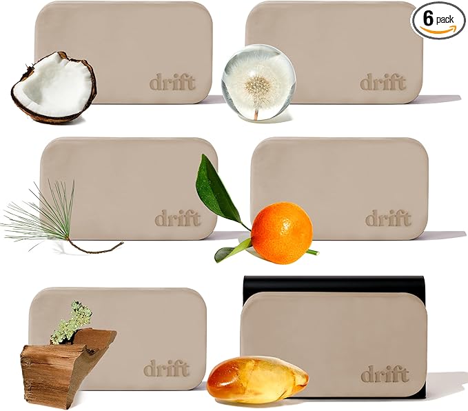 Drift Car Air Freshener - Stone Air Freshener - Car Odor Eliminator - Variety 6 Pack Starter Kit - CLIP INCLUDED - Variety 6 Pack