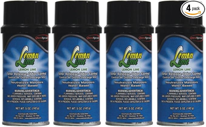 Quest 3320 LEMON LIME Water-Based Total Release Odor Eliminator Lemon Lime (4 Pack)