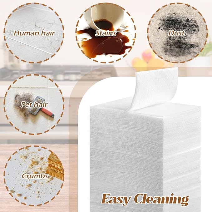 Hoolerry 900 Count Dry Sweeping Cloths Compatible with Swiffer Sweeper Disposable Dry Mop Refills Dusting Cloths Duster Refills Mop Pads for Hardwood Tile Vinyl Floor 11.81 x 8.66 Inch