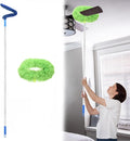 PATIKIL Ceiling Fan Cleaner Duster 12.9 to 59 2 in 1 Microfiber Duster Extendable Handle Fan Blade Cleaning Tool Removable Washable for Furniture Blind Green