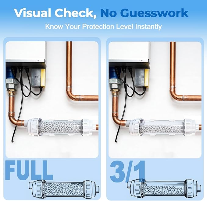Condensate Neutralizer Kit Compatible with Rinnai 804000074 High-Efficiency Boilers and Tankless Heaters Acidic Condensate Neutralizer