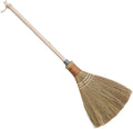 Natural Whisk Sweeping Hand Handle Broom - Vietnamese Straw Soft Broom for Cleaning Dustpan Indoor - Outdoor - Decorative Brooms - Wooden Handle - 9.84'' Width 27.55 Length