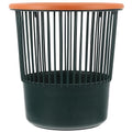 Rubbish Storage Can Garbage Container 26.5X26.5Cm Nordic Green Round Open Wastebasket Household Trash Can for Kitchen Bathroom Office