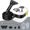 2500W Steam Cleaner for Home Use 6-level Speed Adjustable Handle 1.2L Handheld Car Steam Cleaner for Home Car Kitchen Furniture Floor High Pressure Steam Machine with 4 Brush Heads White