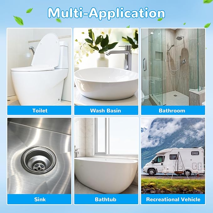 Disposable Toilet Bowl Brush Holder Cleaning System and 72 Refills Flushable Toilet RefillsToilet Refills Fresh for Bathroom Scrubber Cleaning Supplies