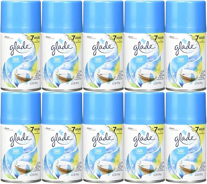 Glade Automatic Spray Air Freshener Refill Clean Linen 6.2 Ounce