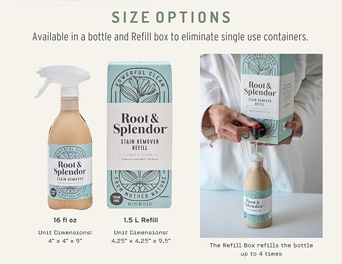 Root &amp Splendor Stain Remover Spray Bottle with 1.5L Refill