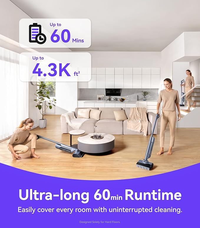 NARWAL S20 Pro Cordless Vacuum Mop with Self-Cleaning Wet Dry Vacuum Cleaner for Hard Floors Ideal for Families with Kids and Pets