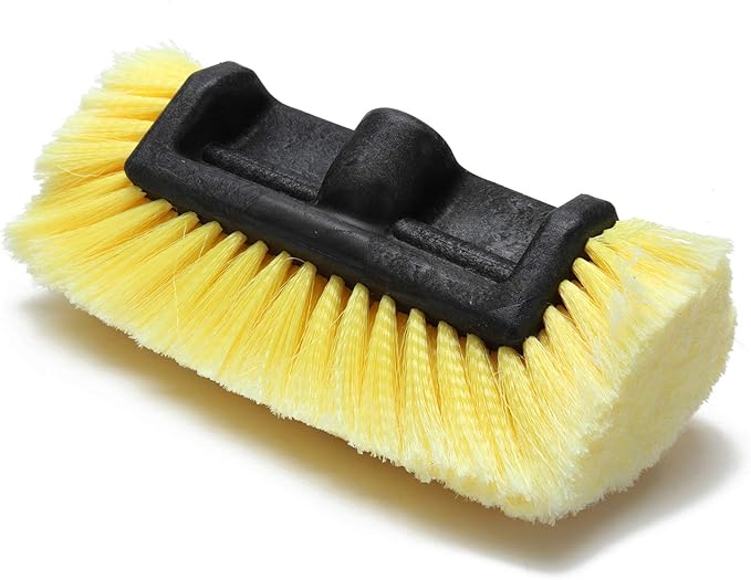 60 Car Wash Brush with Long Handle Soft Bristle Scrub Cleaning Mop with Extendable Handle for Car SUV Truck Caravan Boat Solar Panel House Siding Sweep Snow Yellow