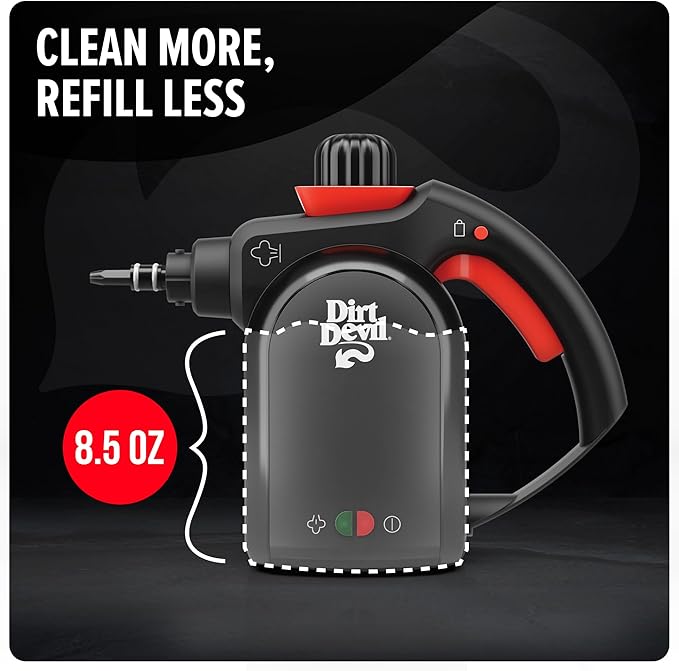Dirt Devil 7-in-1 Handheld Steamer Pressurized Steam Cleaner for Home Use XL Water Tank Includes Specialized Cleaning Tools Portable Steam Cleaner for Bathroom Clothes Furniture and More
