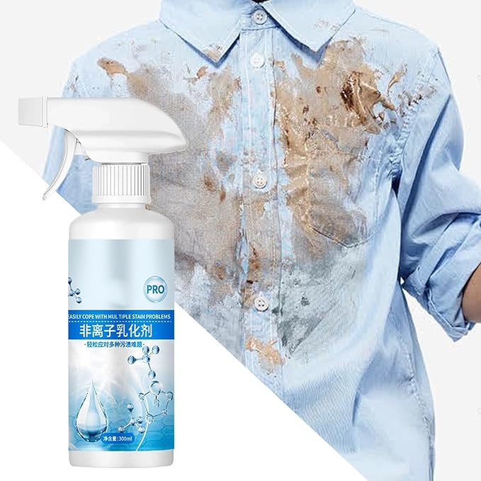 300ml Stain Treater Spray Laundry Stain Remover Clothing Cleaner Spray Powerful Stains Remover For Grease Oil &amp Underarm Stains On Fabrics Fits Cotton Linen &amp Synthetic Clothes