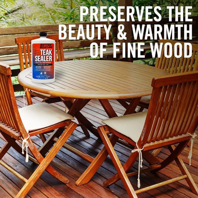 Better Boat Teak Cleaner and Brightener for Wood Teak Oil or Sealer for Boats Indoor Furniture Shower Stools and Outdoor Wood Furniture Restorer for Stains