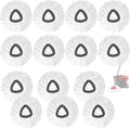 14Pack Spin Mop Replacement HeadsSpinning Mop Replace Head for Floor Cleaning 100% Microfiber Mop Head Replacement Compatible with Triangle Spin Mop Refill for Easy Wring MopWhite